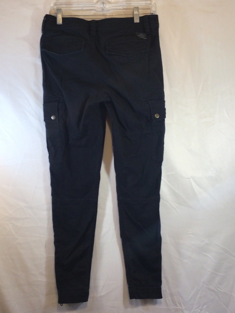 polo ralph lauren cargo pants black size 6 zip ankle stretch utility military - Picture 2 of 16